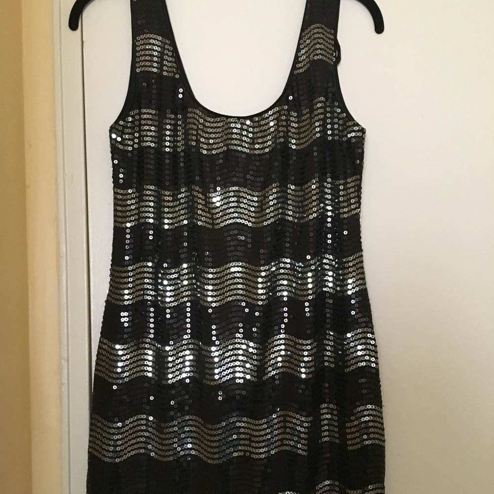Charlotte Russe Black and Silver Sequin dress